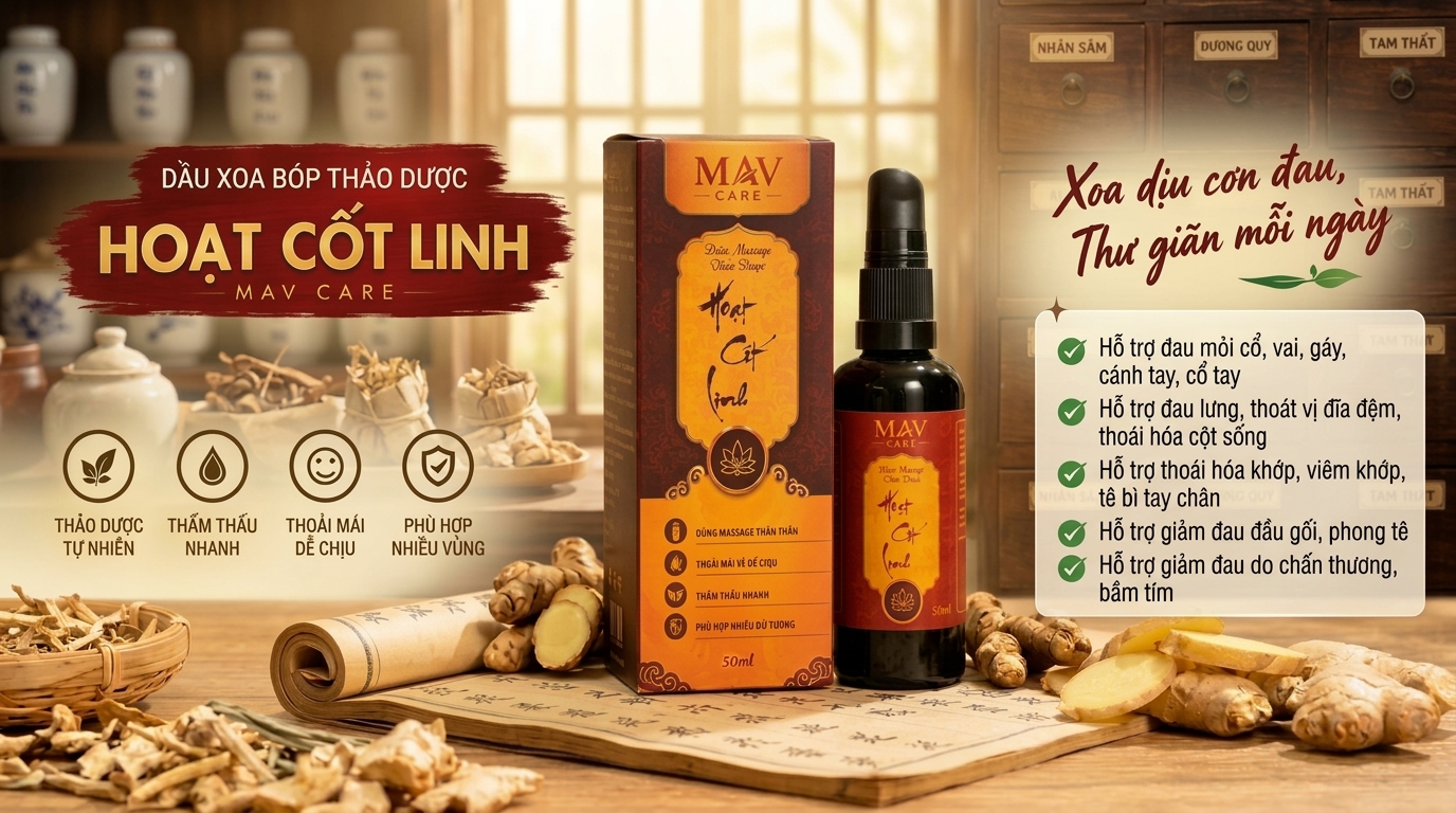 Dầu Xoa Bóp Thảo Dược Hoạt Cốt Linh - MAV CARE